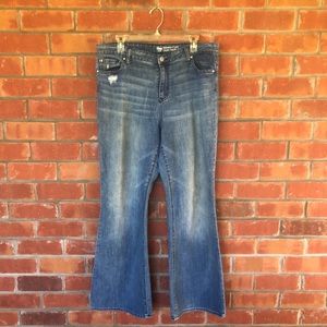 GAP 1969 High Rise Flare Jeans - Medium Blue - Size 18